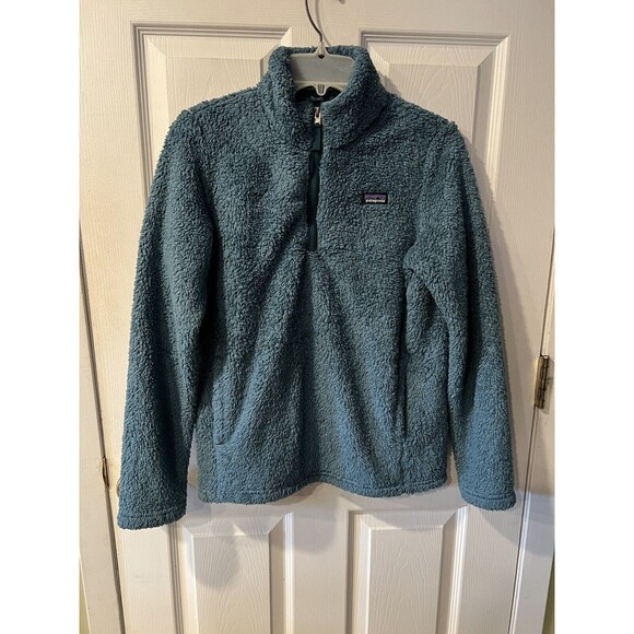 Patagonia Los Gatos Jacket Girls XXL Blue Pullover Sweater Fleece Gorp outdoors - Picture 8 of 8